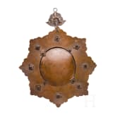 Our Lady painted on copper with brass frame and cherubs, circa 1800