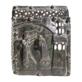 An Italian bronze cast of a door panel from San Zeno in Verona, mid-20th century
