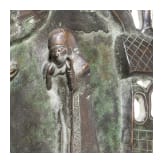 An Italian bronze cast of a door panel from San Zeno in Verona, mid-20th century