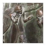 An Italian bronze cast of a door panel from San Zeno in Verona, mid-20th century