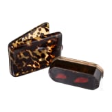A papier mach&eacute; and lacquer box and a tortoiseshell cigar case, 19th century