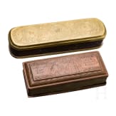 Two brass and copper tobacco boxes, Iserlohn and Dutch, mid-18th century