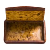 A French pressed wood and tortoise shell snuff box with battle scene, circa 1815