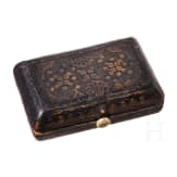 Two German/English coin scales and a scarifier, 18th century