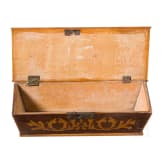 A French or northern Italian finely inlaid wooden casket, late 18th century