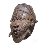 A Nigerian bronze mask of the B&eacute;nin, 20th century
