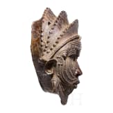 A Nigerian bronze mask of the B&eacute;nin, 20th century