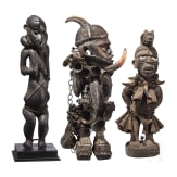 Three Congolese figures of the Yombe/Pende
