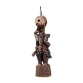 A Congolese Nkisi magic figure and a large Kifwebe mask of the Songye