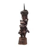 A Congolese Nkisi magic figure and a large Kifwebe mask of the Songye
