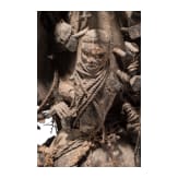 A Congolese Nkisi power figure ("nail fetish" of the Bakongo), a Mozambican mask (Makonde) and a bronze bag (Benin)