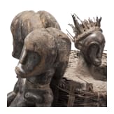 A Gabonese female figure of the Punu and a relic shrine of the Fang, 20th century