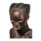 Three Gabonese/Cameroonian wooden Fang figurines