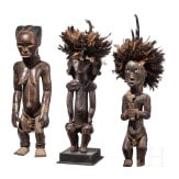 Three Gabonese/Cameroonian wooden Fang figurines