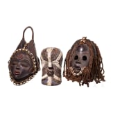 Three African masks, 20th century