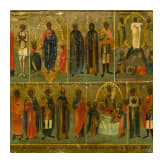 A Russian Menalogical icon showing the month April, late 19th century