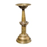 A Scandinavian brass candlestick, late 17th century