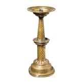 A Scandinavian brass candlestick, late 17th century