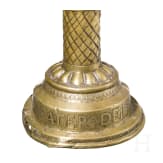 A Scandinavian brass candlestick, late 17th century