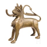 A bronze lion aquamanile, circa 1900