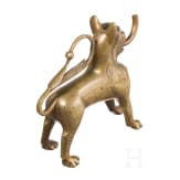 A bronze lion aquamanile, circa 1900