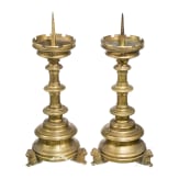 A pair of German late Gothic spike chandeliers in the Flemish style of the 15th century, circa 1900