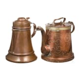 Two German copper jugs, 18th century