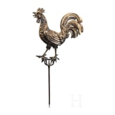 A weathercock made of gilded copper, probably French, 19th century