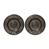 Two German chargers with depiction of the seasons, Ilsenburg foundry, circa 1880