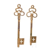 A pair of German display keys, circa 1800