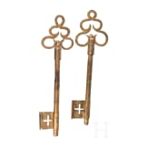 A pair of German display keys, circa 1800