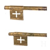 A pair of German display keys, circa 1800
