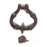 A large iron door knocker, probably Italian, 17th century