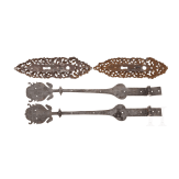 Eight German iron fittings, 18th century