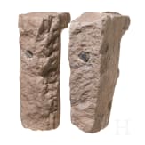 Two Italian limestone fragments with birds, 15th century