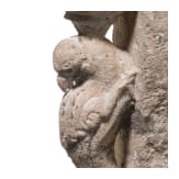 Two Italian limestone fragments with birds, 15th century