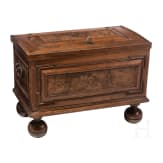 A German baroque walnut chest, 17th century