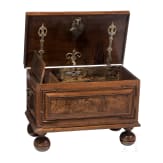 A German baroque walnut chest, 17th century