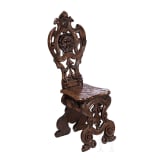 An Italian sgabello, 19th century