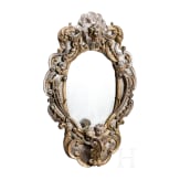 A partially gilded Italian wooden Baroque mirror, circa 1720