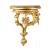 Two wall brackets / console tables, probably German, 19th/20th century