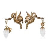 A pair of French fire-gilded appliqu&eacute;s, 19th century