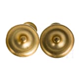 Two French brass candlesticks in Empire style, 2nd half of the 19th century