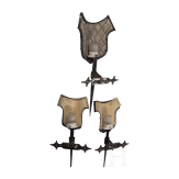 A group of iron outdoor lamps in Gothic style, probably German, circa 1900