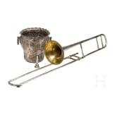 A German trombone and an Art Nouveau cachepot, early 20th century