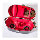 Five leather bags and six lens cases
