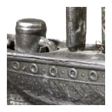 A pewter miniature sailing ship, circa 1840