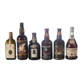 Twelve bottles of whiskey and port from USA/Ireland/Scotland etc., 1960s/70s