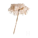A small German parasol with glass bead embroidery and bone elements, circa 1850