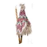 A small German parasol with glass bead embroidery and bone elements, circa 1850